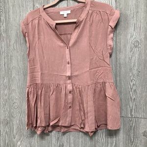 Pink Ruffle Top